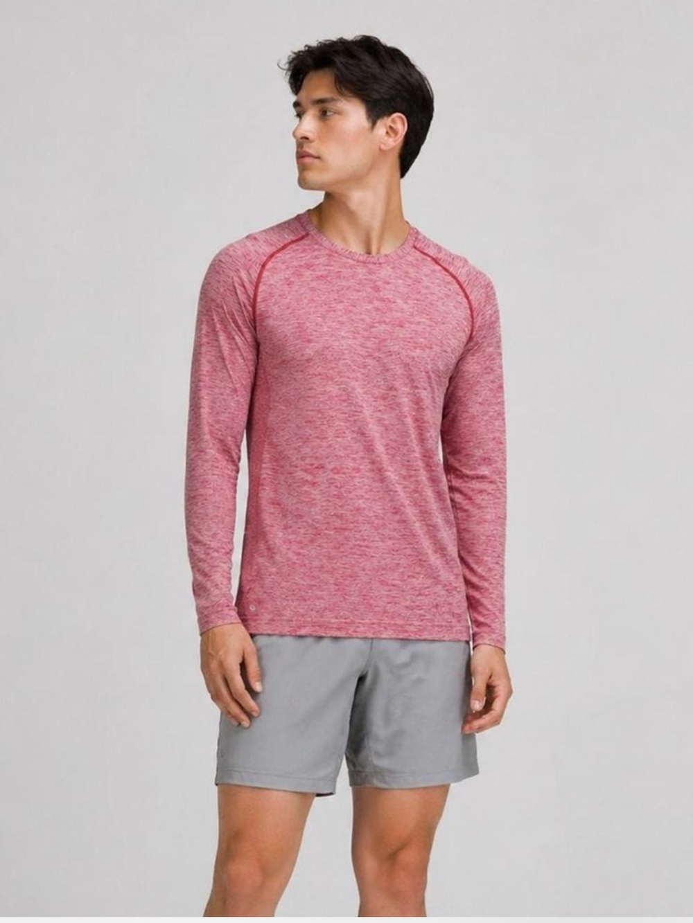 Lululemon Metal Vent Tech Surge Red Heathered Long Sleeve Mens size Medium EUC